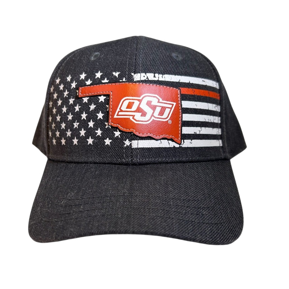 NEW Oklahoma Cowboys OSU Hat Baseball Cap American Flag Patch Great State